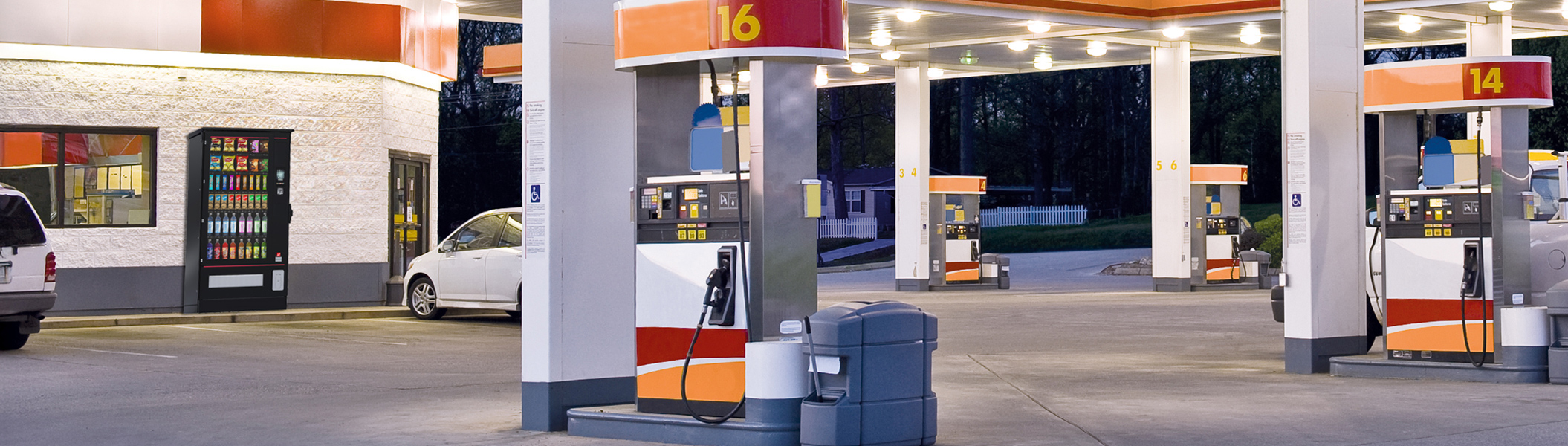 SiLine Combi Outdoor Automat an Tankstelle