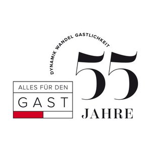 Das Logo der Gastmesse 55 Jahre