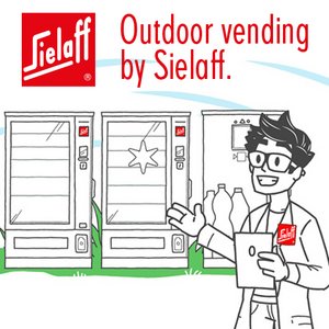 Eine Zeichnung der Sielaff Outdoor Vending Automaten