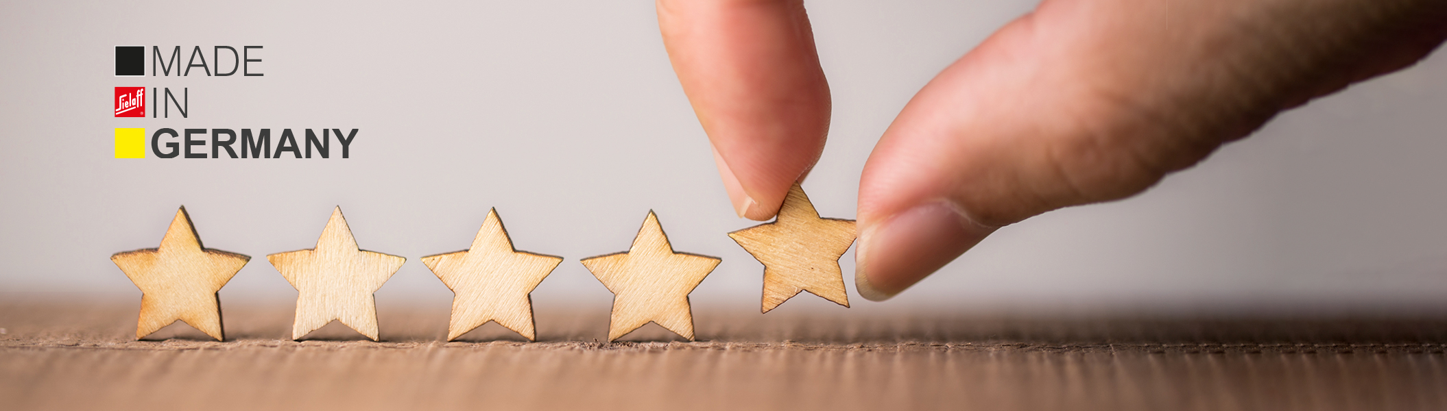 5 Sterne neben dem Made in Germany Schriftzug