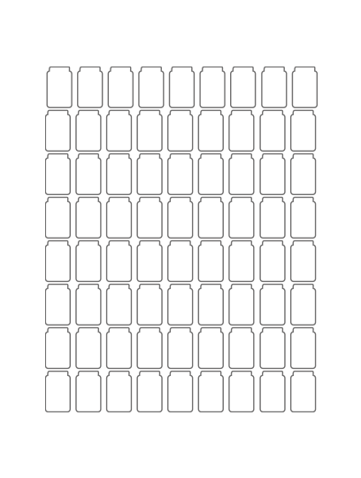 8 shelves, 72 selections