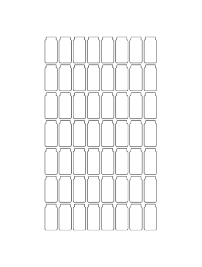 7 shelves, 56 selections