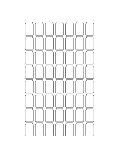 8 shelves, 56 selections