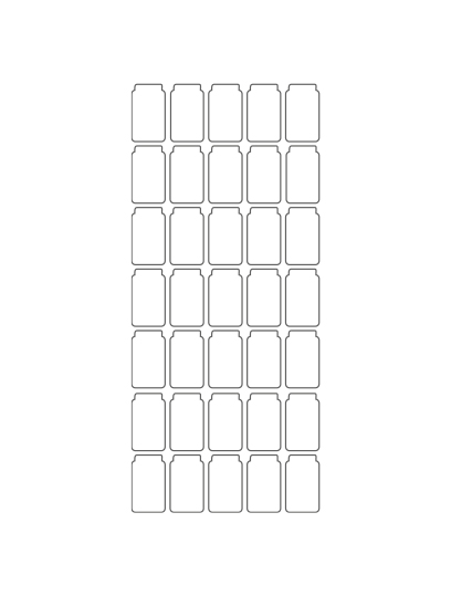 7 shelves, 5 selections